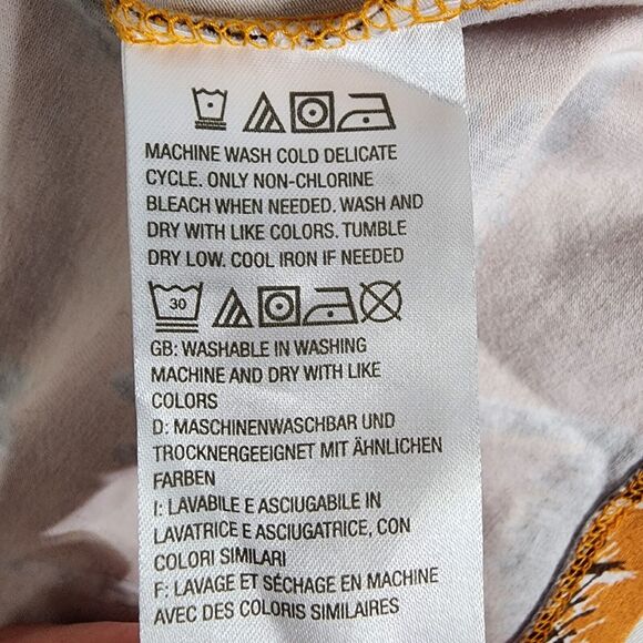 Denim & Co Women Top Medium Printed Jersey V Neck Short Sleeve Palm Tree A379753 - Picture 8 of 10